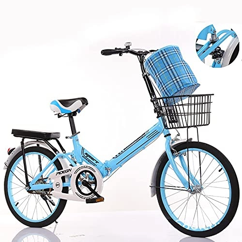 Vélos pliant : Vélos Pliants, Confortable Portable Mobile Compact Pèse-Poids Léger Bicyclette Adulte Adulte Vélo Léger, Bleu, 16 inches