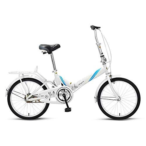 Vélos pliant : Vélos pliants, Léger Pliant De Vélo Casual, 20 Pouces Mini Portable Étudiant Comfort Speed ​​Wheel Vélo Pliant for Hommes Femmes (Color : Blue, Size : 20in)