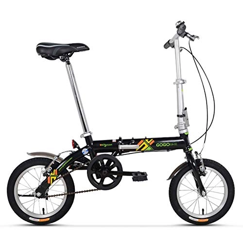 Vélos pliant : Vélos pliants pour Adultes vélo Pliable à Vitesse Unique pour Enfants Unisexe Mini vélo de Banlieue à Cadre renforcé Portable léger de 14 Pouces