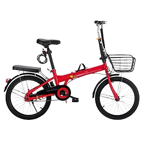 Vélos pliant : Vélos pliants pour adultes, vélo portable de vélo de montagne, cadre en acier à haute teneur en carbone, vélo à hauteur réglable pour étudiant adulte A, 20in