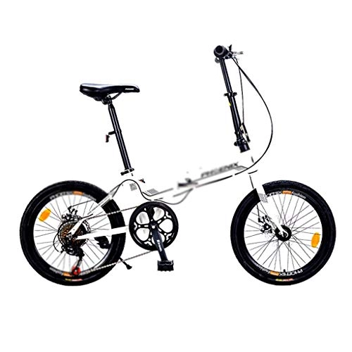 Vélos pliant : Vélos pliants Vélo 20 Pouces Vélos À Vitesse Variable Vélos Enfants Vélos Étudiants (Color : Blanc, Size : 20 inches)