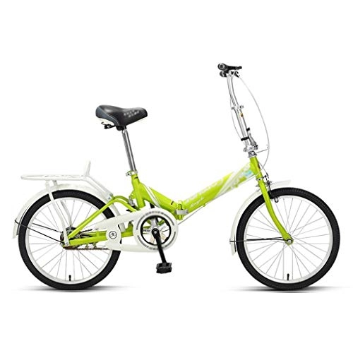 Vélos pliant : Vélos pliants Vélo de Sport Vélo électrique de Montagne Vélo Pliable Stockage Portable Vélo Adulte 20 Pouces Vélo de Sport Tout-Terrain (Color : Green, Size : 160 * 10 * 110cm)