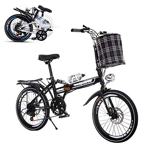 Vélos pliant : WENHAO Bicyclette for adulte pliant, vitesse variable de 26 pouces portable à vélo de bicyclette d'absorption d'amortissement amortisseur avant et arrière Freins à double disque renforcé Pneus antidér