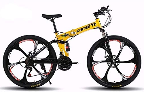 Vélos pliant : Wlnnes 26 pouces vélo, VTT adulte, VTT Suspension Avant VTT, Vélos pliants Chainwheel 24 * 34 * 42 * 170L (Color : UNE)