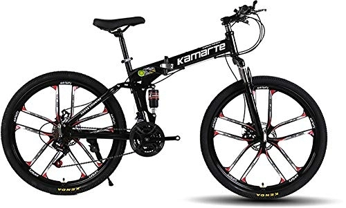 Vélos pliant : WXPE Vélos VTT Pliants, Vélo Pliant Portable De 26 Pouces pour Hommes Femmes Vélo De Vitesse Pliant Léger, Vélo D'amortissement, Absorption des Chocs