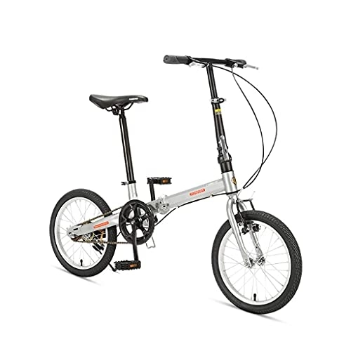 Vélos pliant : XBSXP Vélo Pliant Cadre en Alliage à Une Vitesse vélo de Confort Portable léger vélo antidérapant Absorbant Les Chocs, 16 Pouces