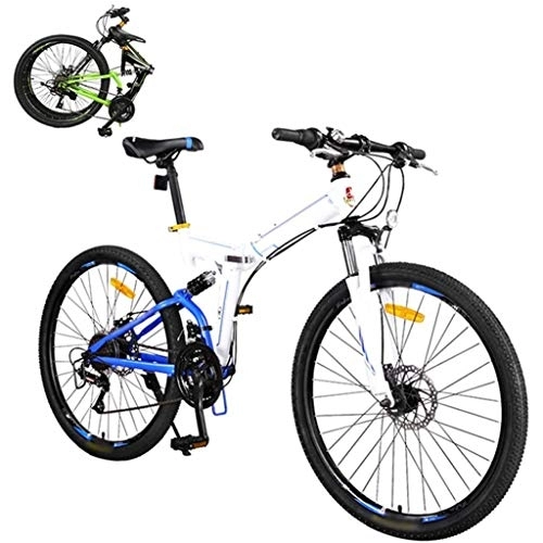 Vélos pliant : XHLLX 26 Pouces Vélo Pliable, 24X Pliant De Vélo De Montagne, Vélo Légère Unisexe Banlieue, Double Disque De Frein, VTT Suspension Avant Vélo, B