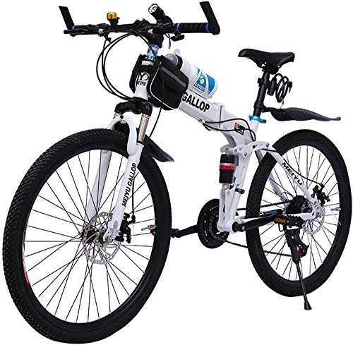 Vélos pliant : xiaoxiao666 24 Pouces vélo léger Mini vélo Pliant Petit vélo Portable Adulte étudiant vélo de Ville vélo de Montagne-Blanc