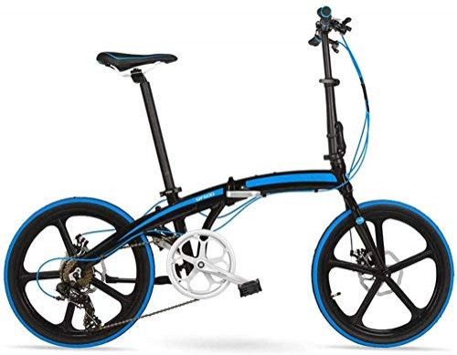 Vélos pliant : XINHUI Vélo Pliable Portable, Vélo De Pliage 7 Vitesses, Adultes Unisexe 20"Vélos Pliants Légers, Cadre en Alliage D'aluminium Léger, avec Frein, Bleu
