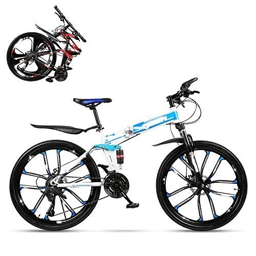 Vélos pliant : YANGHAO-VTT adulte- Bicyclette adulte pliant, choc hydraulique de 26 pouces, course hors route, fourche en forme de U verrouillable, absorption de choc double, 21 / 24 / 27 / 30 Vitesse FGZCRSDZXC-01