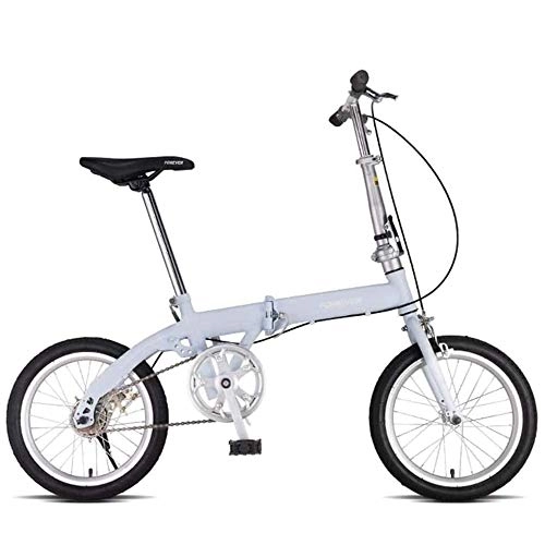 Vélos pliant : YANGMAN-L Vélos pliants, 16 Pouces Adulte vélo Pliant Portable Ultra léger vélo mâle et Femelle étudiants vélo, Bleu