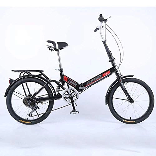 Vélos pliant : YLCJ Vélo Pliant vélo de Vitesse, Voiture étudiante Pliante Ultra légère pour Femme Adulte Portable, Noir