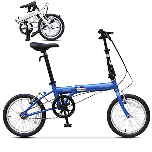 Vélos pliant : YRYBZ 16 Pouces Pliable Vélo VTT pour Homme et Femme - Pliez Bicyclette Unisexe pour Adulte - Vélo de Montagne / Blue