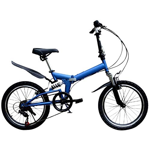 Vélos pliant : YSHUAI Bicyclette Pliable, Vélo Pliant De 20 Pouces Engrenage De Moyeu Vélos Pliants De Loisirs Facilement Portable Vélo Pliant pour Les Femmes Hommes Étudiant, Bleu