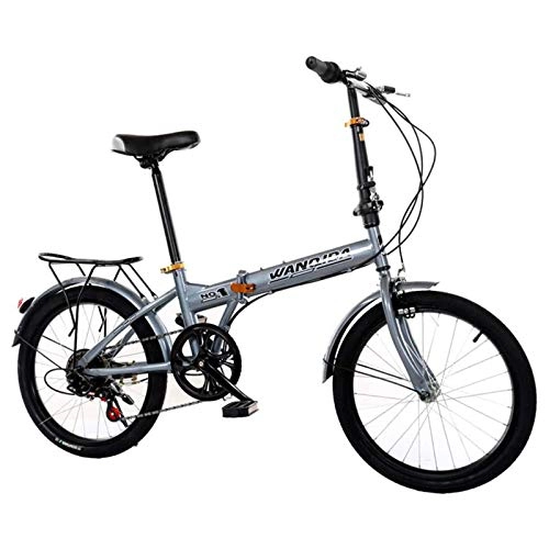 Vélos pliant : YSHUAI Bicyclette Pliable, Vélo Pliant De 20 Pouces Facile Vélos Pliants De Loisirs Absorption des Chocs À 6 Vitesses Vitesse Shimano, Orange