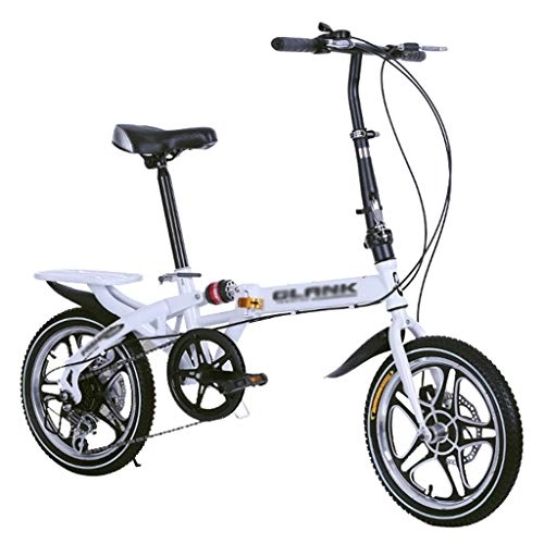 Vélos pliant : ZDXC Vélo Pliant - Vélo Pliable avec Support Arrière - Vélo de Ville Léger a Vitesse Variable pour Étudiants Hommes et Femmes