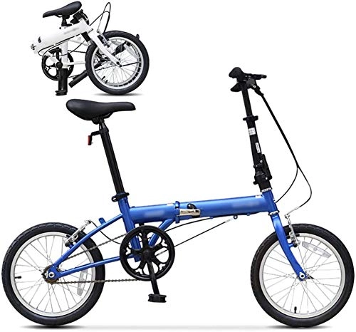 Vélos pliant : ZHANGSL Vélo Pliant 16 Pouces, Pliant de vélo de Montagne, Unisexe VTT Vélo Lumière de Banlieue, Bleu