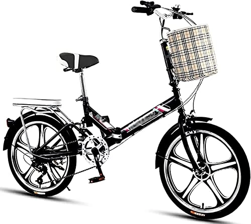 Vélos pliant : ZLYJ Vélo Pliant Portable Ultraléger, Cadre en Fer Léger, Vélo Compact Pliable avec Antidérapant Et Anti-Usure, Vélo Ville pour Les Voyages en Plein Air A, 20inch