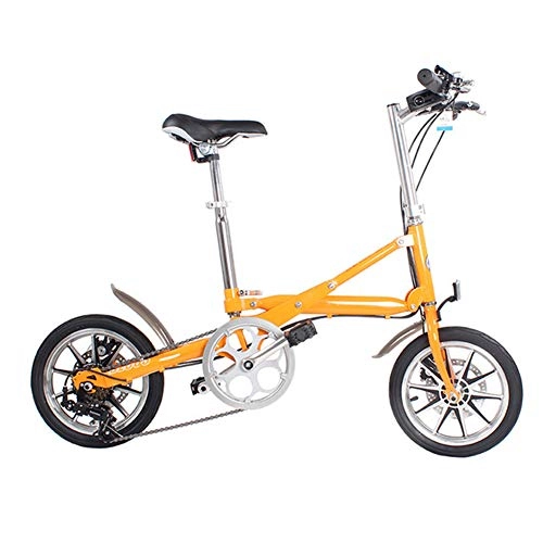 Vélos pliant : ZPEE 14 Pouces 7 Vitesse Variable Aluminium Vélo Pliant, Portable Ultra-lumière Vélo Pliant De Banlieusard, Vélos Pliants Vélo Extérieur Route Adultes