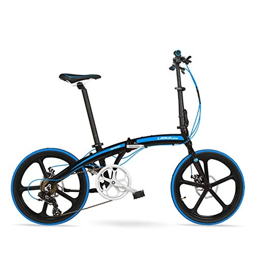 Vélos pliant : ZPEE 7 Vitesses Compact Vélos Pliants, Cadre en Alliage D'aluminium Frein à Double Disque Vélo De Banlieue, 20 Pouces Vélo Pliant pour City Riding Unisexe