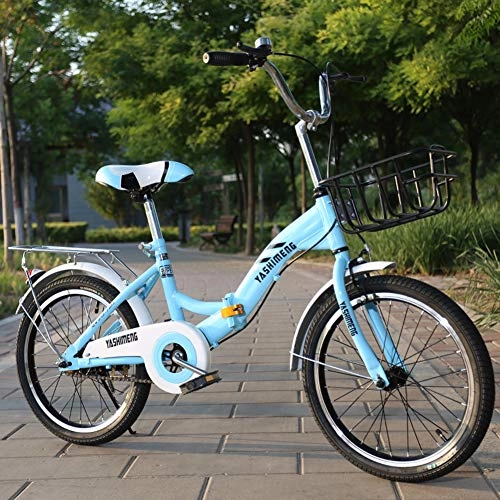 Vélos pliant : ZTIANR Vélo Pliant, 20 Pouces Enfant À Vitesse Variable Vélo Pliant Ultra Léger Vitesse Portable Vélo, Bleu