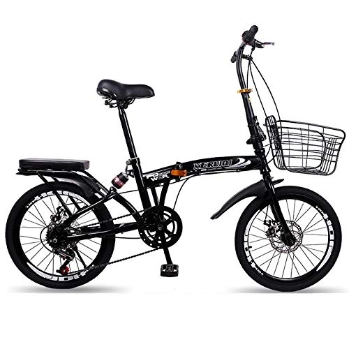 Vélos pliant : ZYD Vélo Pliant, vélos Portables 20 Pouces à 6 Vitesses, Frein à Disque Double vélo de Montagne, navetteurs urbains pour Adolescents, 4 Couleurs