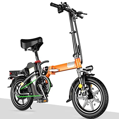 Vélos électriques : 0℃ Outdoor Vélo Électrique Pliant, 14 Pouces Smart Urban E-Bike avec 3 Modes de Conduite, Vélo Électrique Con Pédalage Assisté, Batterie Amovible, Portable Compact, Deluxe Edition, 48v 20a