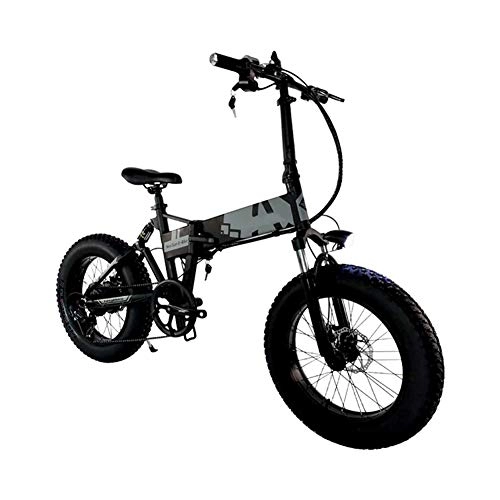 Vélos électriques : 20 Pouces Gros Pneu Vélo Électrique 48 V 500 W Moteur Neige Vélo Électrique avec Shimano 7 Vitesse Montagne Vélo Électrique Pédale Assist Batterie Au Lithium