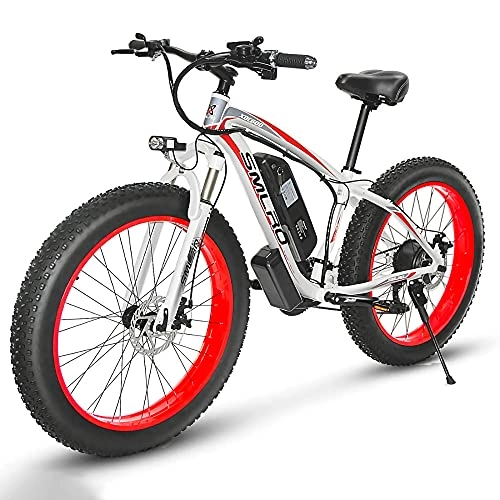 Vélos électriques : 26" Fat Bike Electrique, Velo Electrique Homme 1000W Moteur, 48V 13Ah Batterie Li-ION Amovible, 85Nm, Jusqu'à 45 KM / H [EU Warehouse], Red