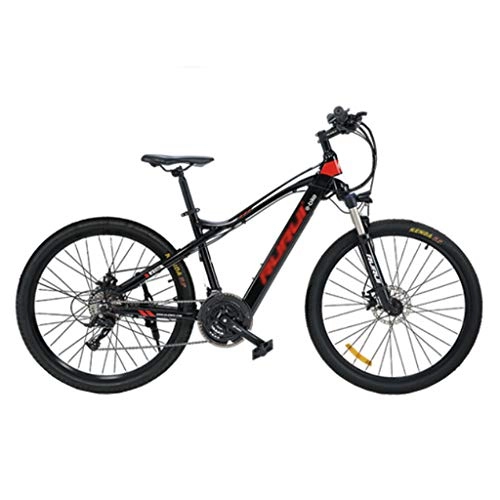 Vélos électriques : 27, 5 pouces batterie au lithium furtive vélo de montagne électrique 21 vitesses à vitesse variable longue distance vélo tout terrain absorption des chocs et confort - version de démarrage rouge