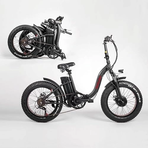 Vélos électriques : 48v 10ah Fat Bike Pedal Assist Foldable Fat Tire Adults Road Bicycle Grey