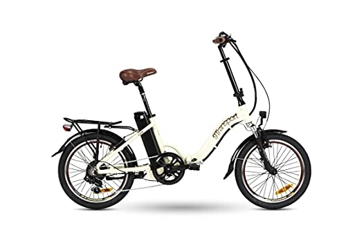 Vélos électriques : 9TRANSPORT Vélo électrique Lola pliable 250 W Moteur 25 km / h Batterie 36 V 10 Ah Crème