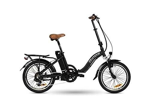 Vélos électriques : 9TRANSPORT Vélo électrique Lola pliable 250 W Moteur 25 km / h Batterie 36 V 10 Ah Noir / marron