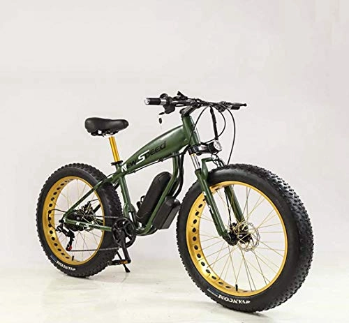 Vélos électriques : AISHFP Hommes Adultes électrique VTT, 48V Batterie au Lithium à Neige électrique vélo, en Alliage d'aluminium Offroad E-Bikes, 26 Pouces 4.0 Fat Tire, B, 48V