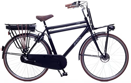 Vélos électriques : Amigo E-Pulse - Vélo électrique pour Hommes - E-Bike 28 Pouces - Sturmey Archer 3 Vitesses - Vitesses au moyeu - Convient à partir de 170-180 cm - Noir