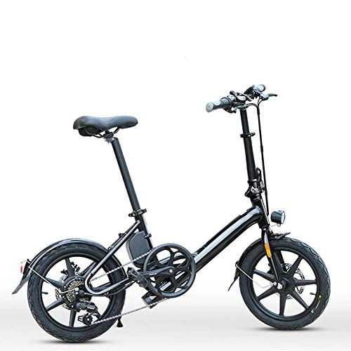 Vélos électriques : AYHa Vélo électrique pliant pour adultes, moteur 250W Cadre en alliage d'aluminium de 16 pouces Vélo électrique de voyage en ville Freins à double disque à 6 vitesses Batterie au lithium 36V avec siè