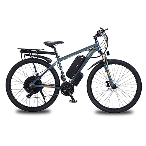 Vélos électriques : BAHAOMI Vélo Électrique 29" 21 Vitesses Vélo de Montagne électrique pour Adultes Freins à Double Disque City Commute Ebike Moteur 1000W E-Bike à 48V 13Ah Batterie au Lithium Amovible, Gris