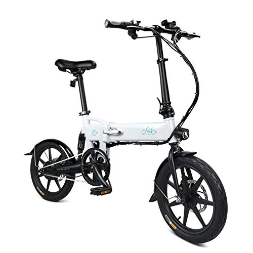Vélos électriques : Bettying Vlo lectrique Pliable FIIDO D2 Ebike avec Moteur 250W, lumire Avant LED, Pneu en Caoutchouc Gonflable de 16 Pouces, Charge utile de 120 kg pour Adulte (Blanc 7.8Ah)