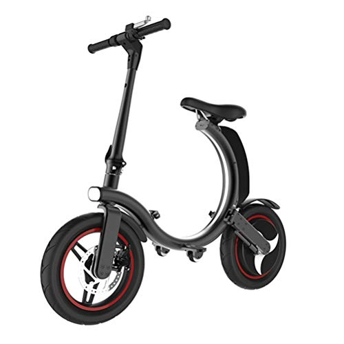 Vélos électriques : BGLMX 14 en vélo électrique Vélos électriques Commute avec Design Pliable de Type C E-Bike Adultes pour vélo de Ville vélo de Route, Moteur 250W 36V 5.2Ah, Batterie au Lithium Amovible, Noir, 18 km