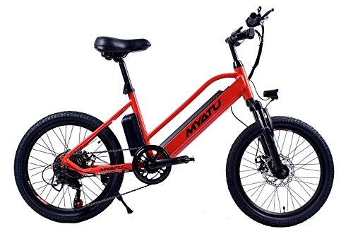 Vélos électriques : BIKFUN 20" Vélo électrique pour Jeunesse, E-bike 250 W, Batterie au Lithium 36V 8Ah, Suspension Premium, 7 Vitesses (20" Jeunesse - Rouge)