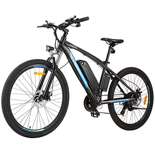 Vélos électriques : BIKFUN 27, 5 " Vélo électrique VTT avec Batterie au Lithium 10 Ah, Shimano 21 Vitesses Moteur 250 W
