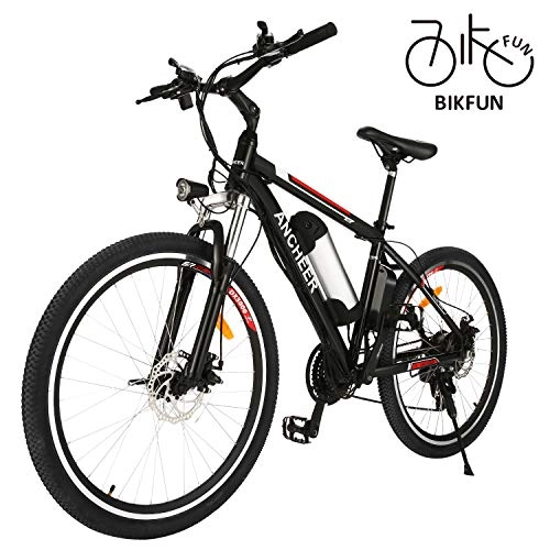 Vélos électriques : BIKFUN Vélo de Montagne Pliable pour vélo électrique, 26 / 20 pneus Vélo électrique pour vélo Ebike 250 W, Batterie au Lithium 36V 8Ah, Suspension Complète Premium, 21 / 7 Vitesses (26 Classique)