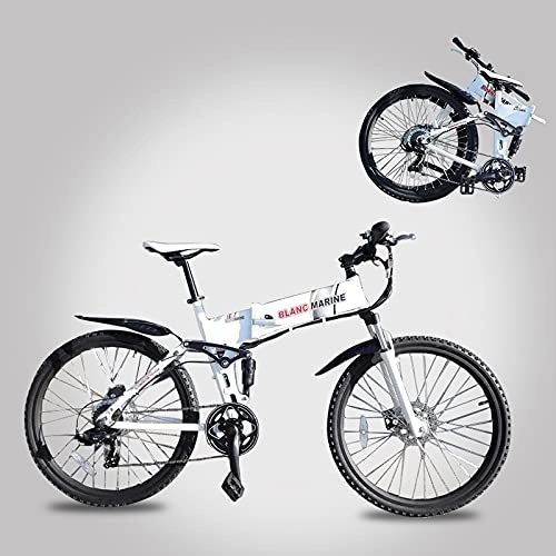 Vélos électriques : BLANCMARINE VTT Pliant ÉLECTRIQUE MODÈLE 26PM4, 21 Vitesses – Pack Basique