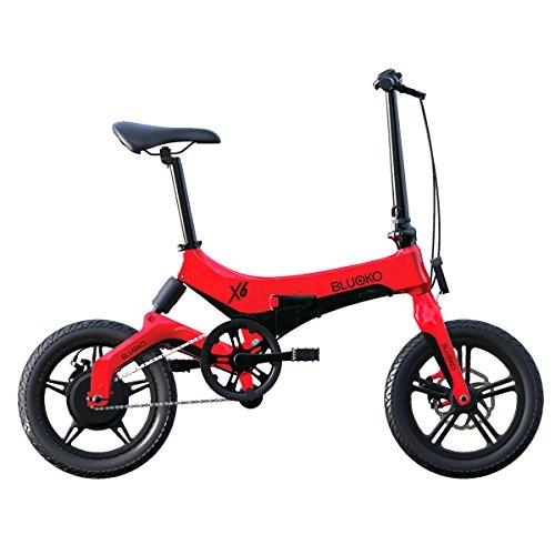 Vélos électriques : Bluoko Vlo lectrique Pliable X6 Rouge