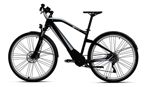 Vélos électriques : BMW Active hybride lectrique en aluminium E-Bike de vlo, Argent Couleur: Noir Taille: M