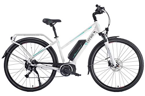 Vélos électriques : Brinke Vélo Électrique Rushmore 2 DEORE Comfort (Blanc, S)
