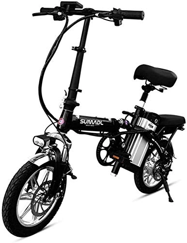 Vélos électriques : BXZ Vlo lectrique pliant vlo lectrique lger Roues de 8 pouces Ebike portable avec assistance lectrique pdale Vlo lectrique en aluminium Vitesse maximale jusqu' 30 Mph, Noir