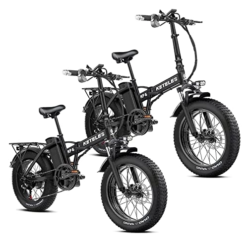 Vélos électriques : BYINGWD Bicycle électrique, Vélo Pliant électrique Pneu Gras 20"* 4" avec Batterie Amovible 48v 18ah, Vélo électrique avec Trois Modes De Conduite ， Ebike(Color:KF6-2PCS)