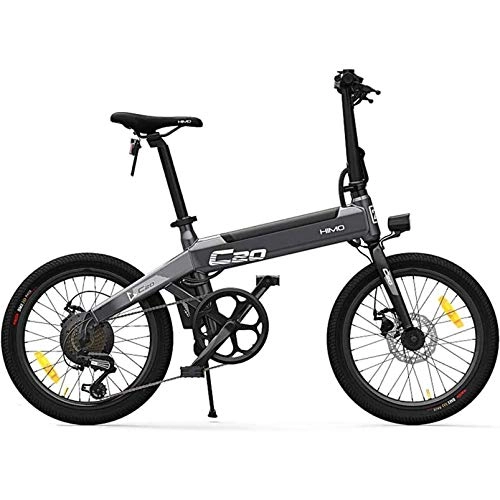Vélos électriques : C20 Vélo électrique pour Adultes, Vélos E 20 Pouces avec Shimano 6 Speed Batterie 10AH 250W Vitesse maximale 25 km / h Portable pour Hommes Femmes-Grise