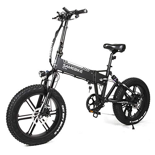 Vélos électriques : CARACHOME Vlo lectrique, 48V 500W 20 Pouces Gros Pneu Pliant Samebike cyclomoteur lectrique avec Trois Modes de Conduite VTT vlo lectrique, Noir